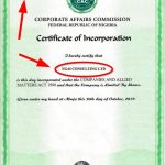 NG44 Consulting CAC Certificate with RC number 1629317